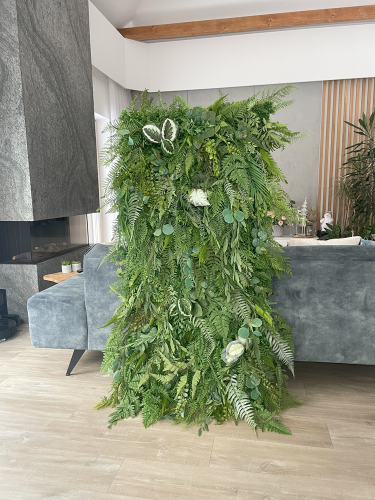 zielona ścianka do salonu beauty